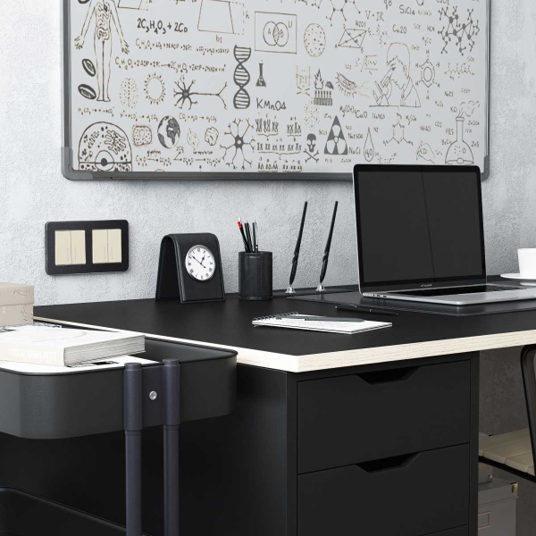 Рамка Werkel Platinum на 2 поста черный алюминий W0022608 4690389184451