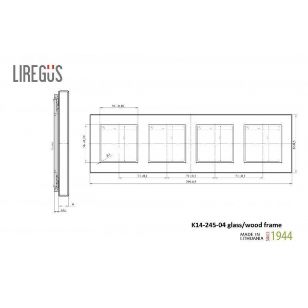 Рамка 4-постовая Liregus Epsilon сталь 28-2274 Рамка 4-постовая Liregus Epsilon сталь 28-2274