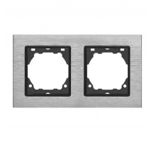 Рамка 2-постовая Vesta-Electric Exclusive Silver Metallic серебро FRM050205SER