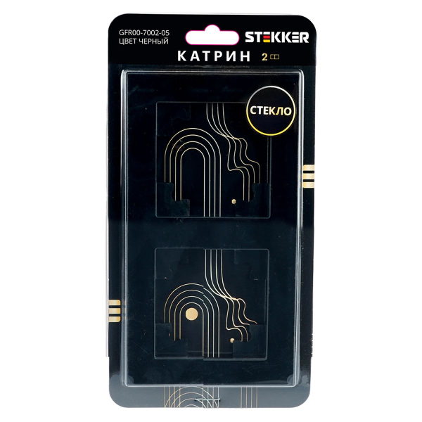 Рамка 2-постовая Stekker Катрин черный GFR00-7002-05 39519