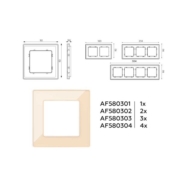 Рамка AMBRELLA VOLT AF580301