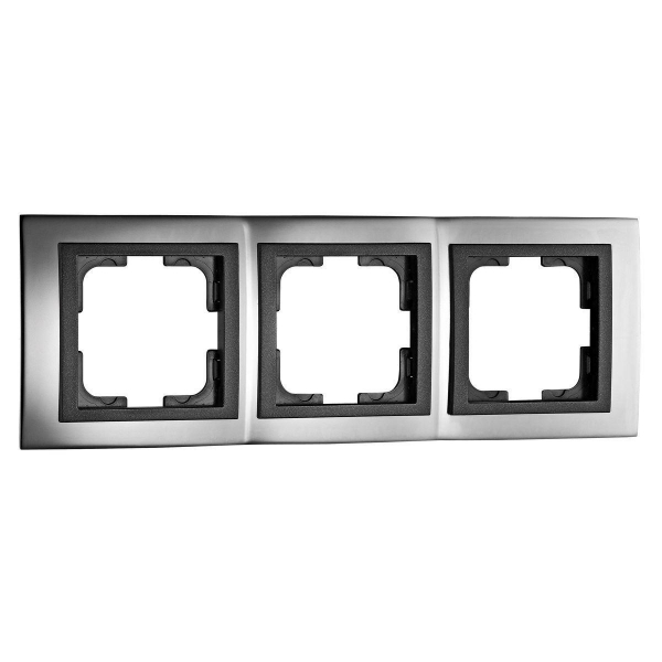 Рамка 3-постовая Mono Electric Chrome графит 106-420000-162 Рамка 3-постовая Mono Electric Chrome графит 106-420000-162