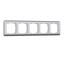 Рамка на 5 постов Werkel Stream серебряный W0052106 4690389172755