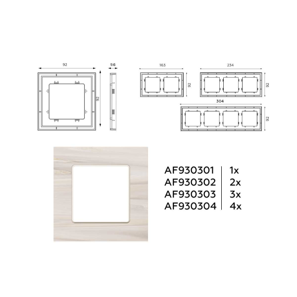Рамка AMBRELLA VOLT AF930304