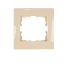 Рамка 1-ая горизонтальная Lezard Karina кремовая 707-0300-146