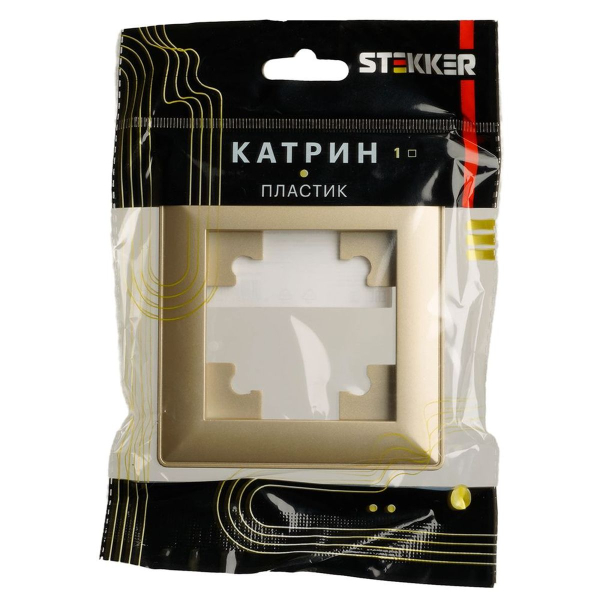 Рамка 1-постовая Stekker Катрин золото PFR00-7001-08 49606