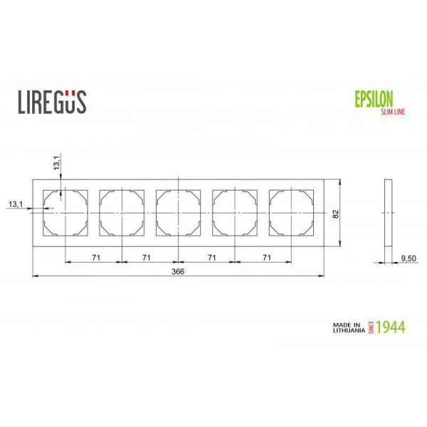 Рамка 5-постовая Liregus Epsilon шампань 28-3225 Рамка 5-постовая Liregus Epsilon шампань 28-3225