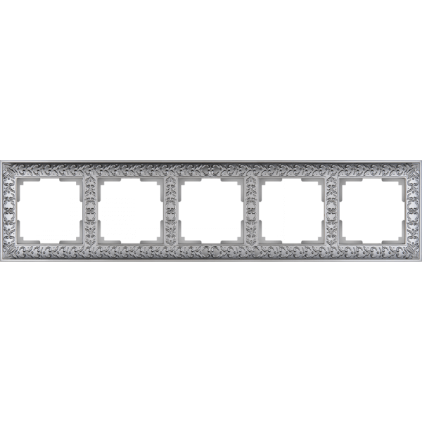 Рамка Werkel Antik на 5 постов матовый хром WL07-Frame-05 4690389145704