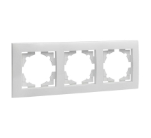 Валенсия рамка 3-местная белая EKF PROxima EWM-G-303-10