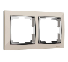 Рамка на 2 поста Werkel Snabb слоновая кость/хром W0021903 4690389160752