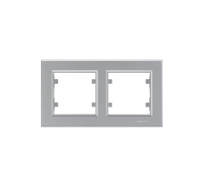 Рамка Makel 2-м Karea горизонт. серебр. 56065702