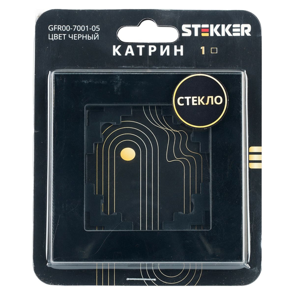 Рамка 1-постовая Stekker Катрин черный GFR00-7001-05 39518