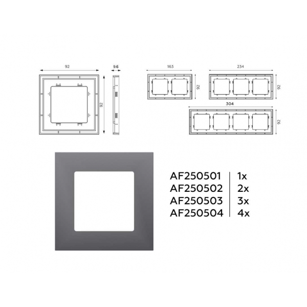Рамка AMBRELLA VOLT AF250501 Рамка AMBRELLA VOLT AF250501