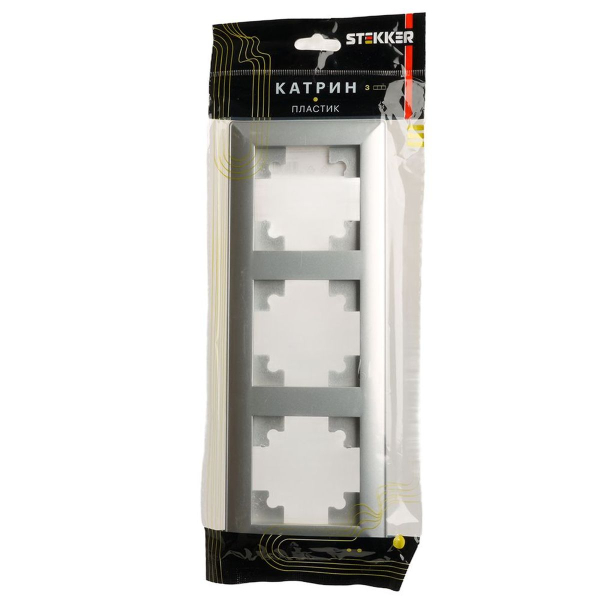 Рамка 3-постовая Stekker Катрин серебро PFR00-7003-03 39799