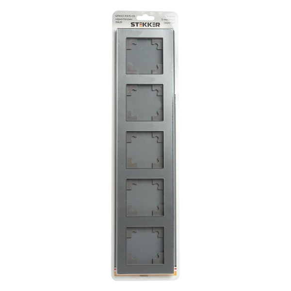 Рамка 5-постовая Stekker Катрин серебро GFR00-7005-03 39639