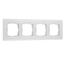 Рамка Werkel Senso на 4 поста белый стекло soft-touch W0043101 4690389200458