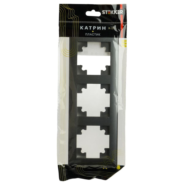 Рамка 3-постовая Stekker Катрин графит PFR00-7003-06 39809