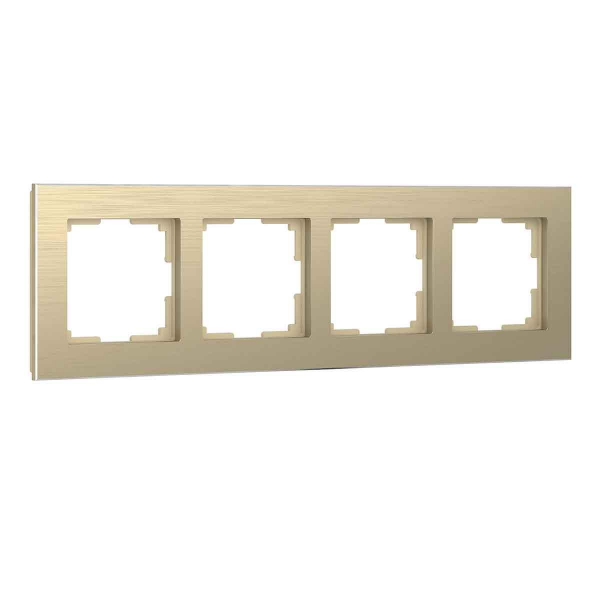Рамка Werkel Aluminium на 4 поста шампань алюминий W0041711 4690389158162 Рамка Werkel Aluminium на 4 поста шампань алюминий W0041711 4690389158162