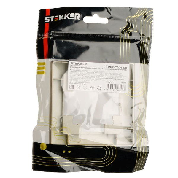 Рамка 1-постовая Stekker Катрин золото PFR00-7001-08 49606