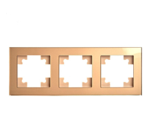 Рамка 3-местная Stekker Катрин GFR00-7003-08 золото 49036