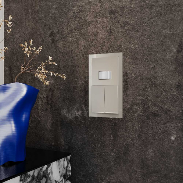 Рамка стеклянная Voltum S70 на 2 поста, (шелк, стекло) VLS110204