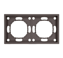 Рамка Stekker, PFR00-5002-09 2-местная Эмили, антрацит, soft touch 49937