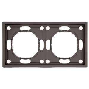 Рамка Stekker, PFR00-5002-09 2-местная Эмили, антрацит, soft touch 49937