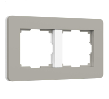 Рамка Werkel Split на 2 поста дымчатый/белый W0023067 4690389206061