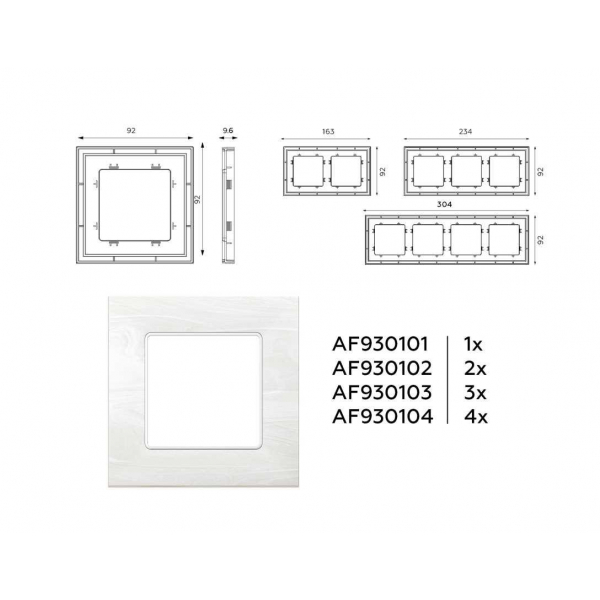 Рамка AMBRELLA VOLT AF930102 Рамка AMBRELLA VOLT AF930102