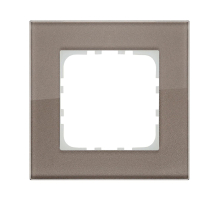 Рамка LK Studio 1-постовая, натуральное стекло (серо-коричневый) LK80 844119-1