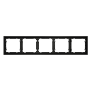 Рамка пластиковая Voltum S70 на 5 постов, (черный матовый) VLS100508