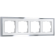 Рамка Werkel Baguette 4 поста белый/серебро W0042850