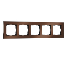 Рамка Werkel Aluminium на 5 постов алюминий коричневый WL11-Frame-05 4690389073724