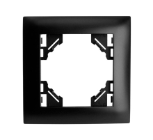 Рамка 1-постовая Stekker Эрна Элегант черный PFR00-9011-03 49661