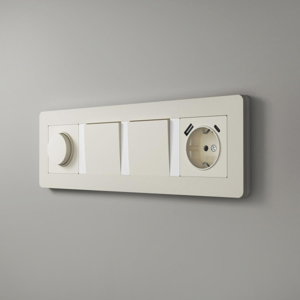 Рамка Werkel Split на 4 поста айвори/белый W0043066 4690389206092