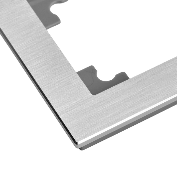 Рамка 4-местная, металл, STEKKER, MFR00-7004-03, серия Катрин, серебро 50023