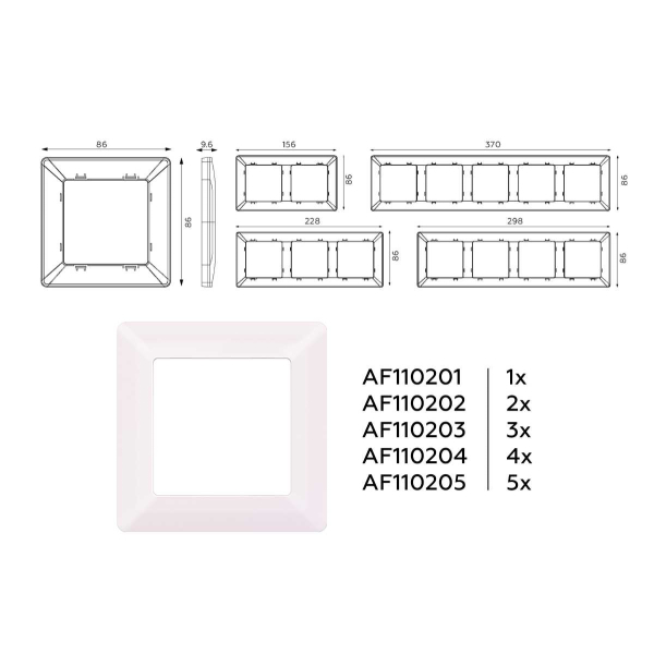 Рамка AMBRELLA VOLT AF110202