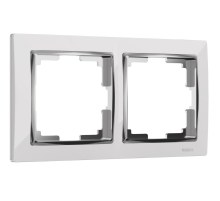Рамка на 2 поста Werkel Snabb белый/хром W0021901 4690389160721