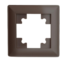 Рамка 1-постовая Stekker Катрин шоколад PFR00-7001-04 39817