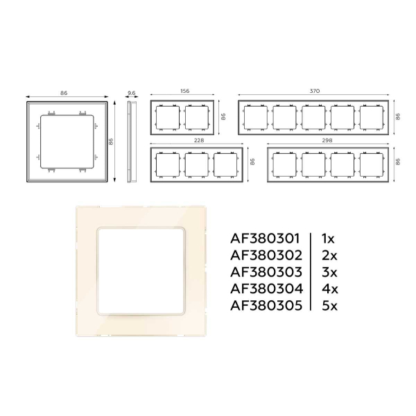 Рамка AMBRELLA VOLT AF380303