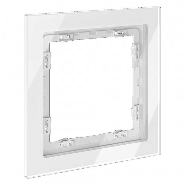 Рамка стеклянная Voltum S70 на 1 пост, (белый, стекло) VLS110101 Рамка стеклянная Voltum S70 на 1 пост, (белый, стекло) VLS110101