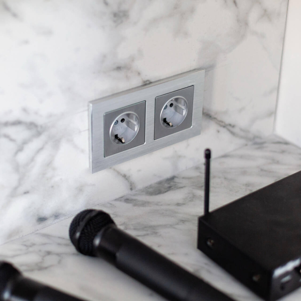 Рамка на 2 поста Werkel Aluminium алюминий W0021706 4690389158032