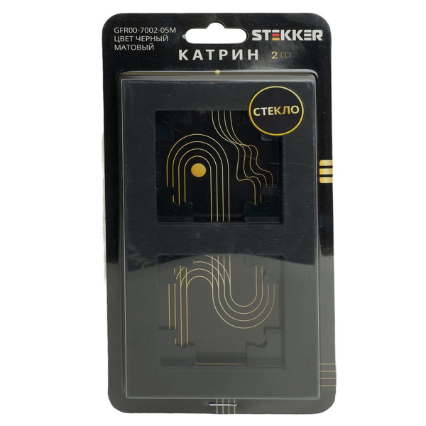 Рамка 2-постовая Stekker Катрин черный матовый GFR00-7002-05М 49601