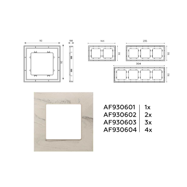 Рамка AMBRELLA VOLT AF930601
