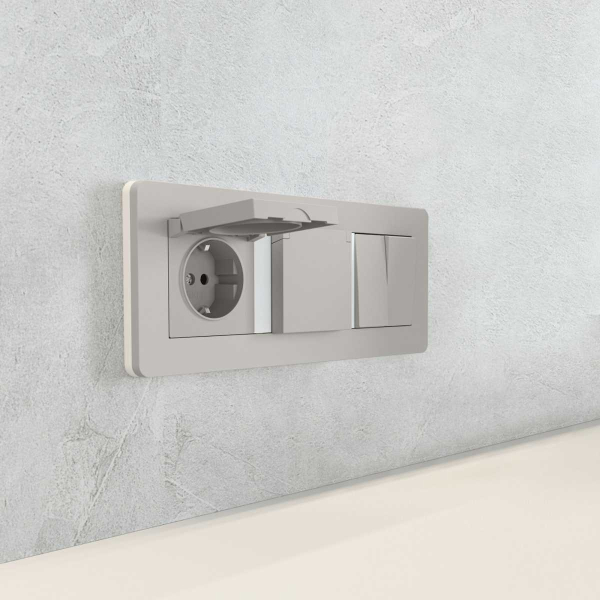 Рамка Werkel Split на 3 поста дымчатый/белый W0033067 4690389206085