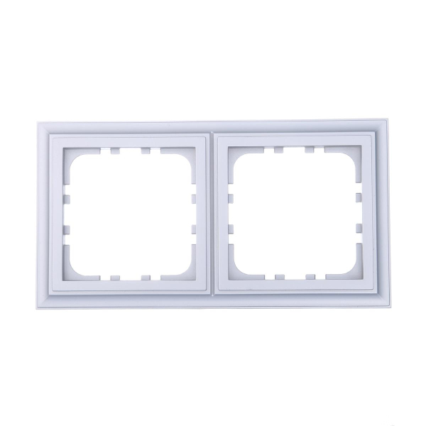 Рамка LK Studio 2-постовая (серебристый металлик) CLASSIC 894203-1
