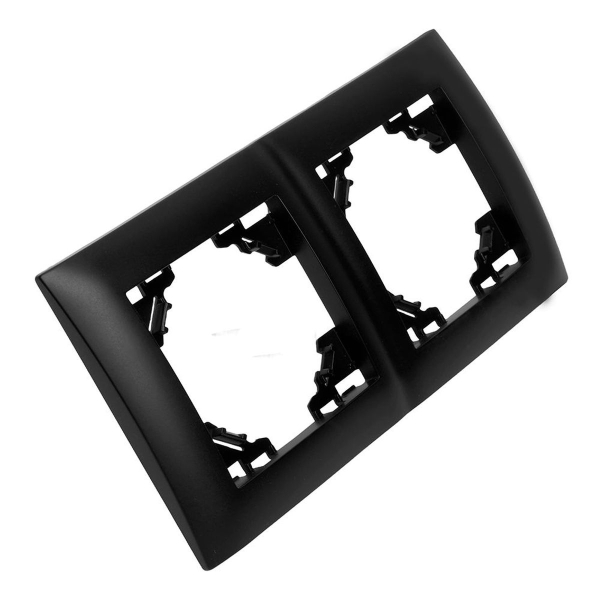 Рамка 2-постовая Stekker Эрна Элегант черный PFR00-9012-03 49662
