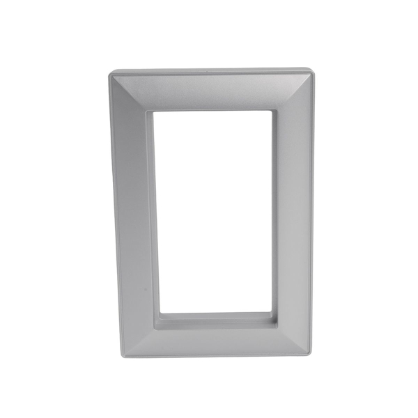 Рамка 2-местная (без перемычки), пластик, Stekker, PFR00-7012-03 Катрин, серебро 50048