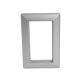 Рамка 2-местная (без перемычки), пластик, Stekker, PFR00-7012-03 Катрин, серебро 50048