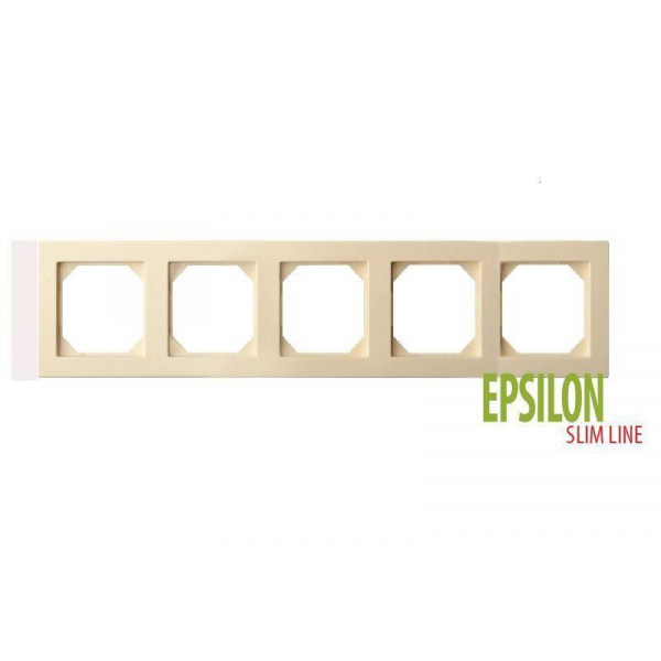 Рамка 5-постовая Liregus Epsilon бежевый 28-0885 Рамка 5-постовая Liregus Epsilon бежевый 28-0885